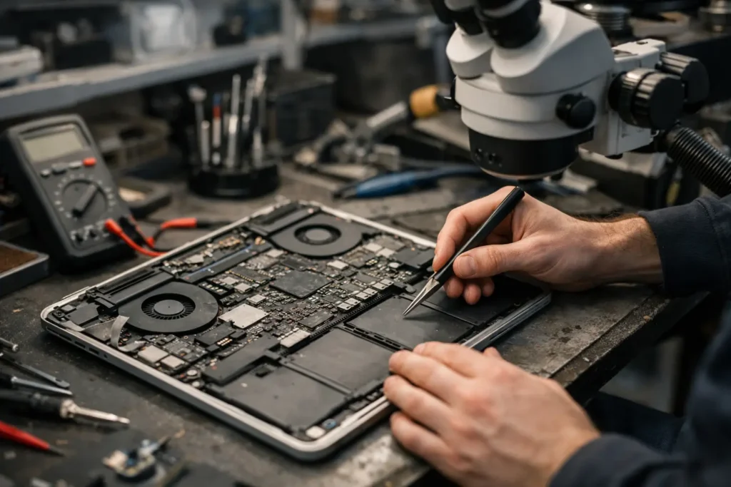 Exemplo de diagnóstico incorreto MacBook